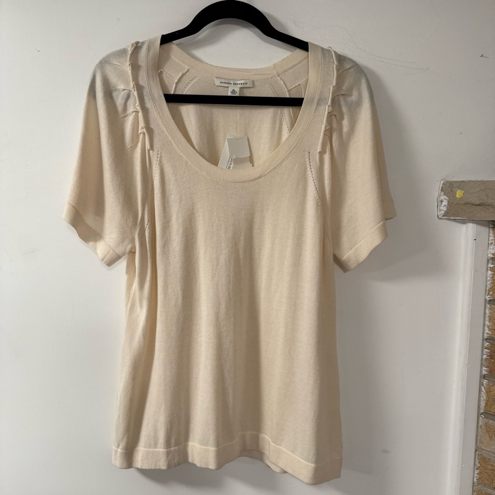 Banana Republic Cream Relaxed Top
